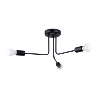 Chandelier Sollux Lighting Norah 3 E27 steel black