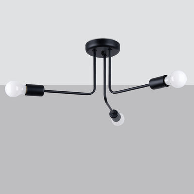 Chandelier Sollux Lighting Norah 3 E27 steel black