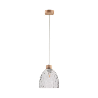 Aura Pendant Lamp 1xE27 Max.60W Oiled Oak/Transparent