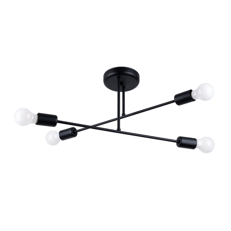 Chandelier Sollux Lighting Norah 4 E27 steel black