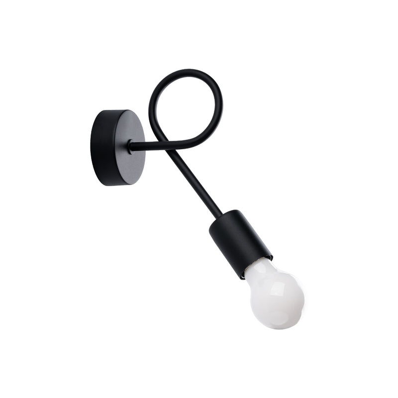 Wall sconce lamp Sollux Lighting Levar 1 E27 steel black