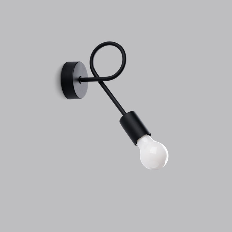 Wall sconce lamp Sollux Lighting Levar 1 E27 steel black