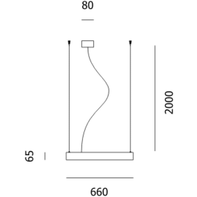 Lineaire hanglamp lamp Prandina TECA SUPERNATURAL S1 essenhout LED