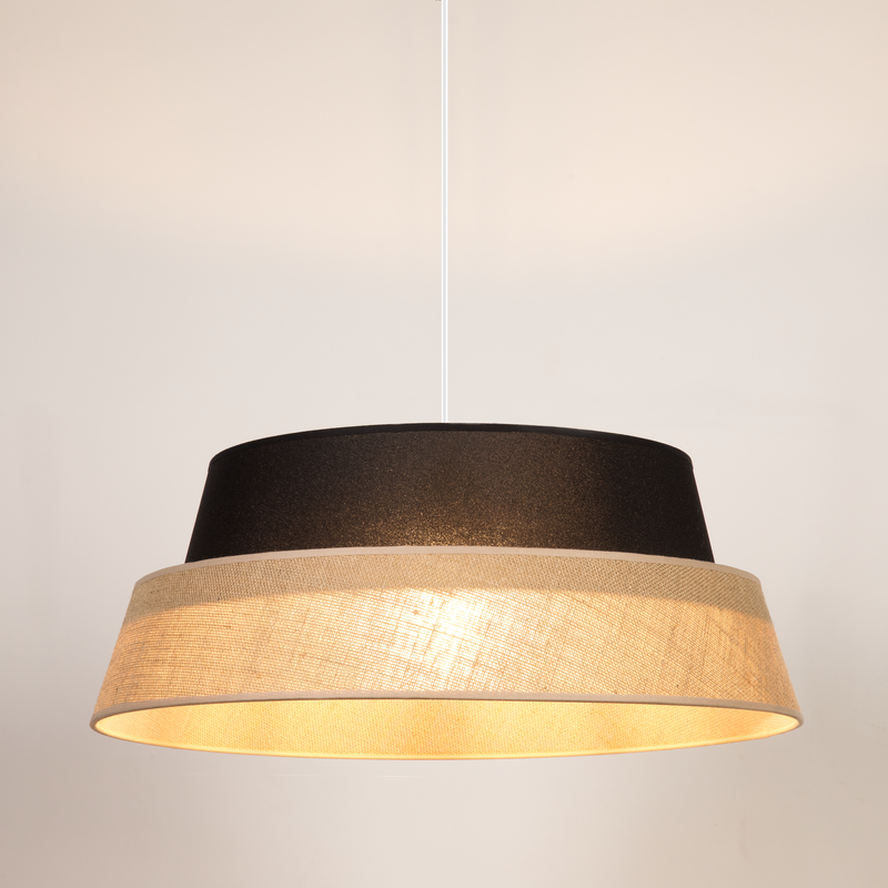 Britop Lighting Jute 1L pendant lamp E27 black, D 50cm