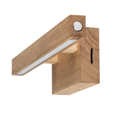 Smal Wall Lamp 1xLED 24V Integrated 5,3W Oiled Oak/Touch Dimmer