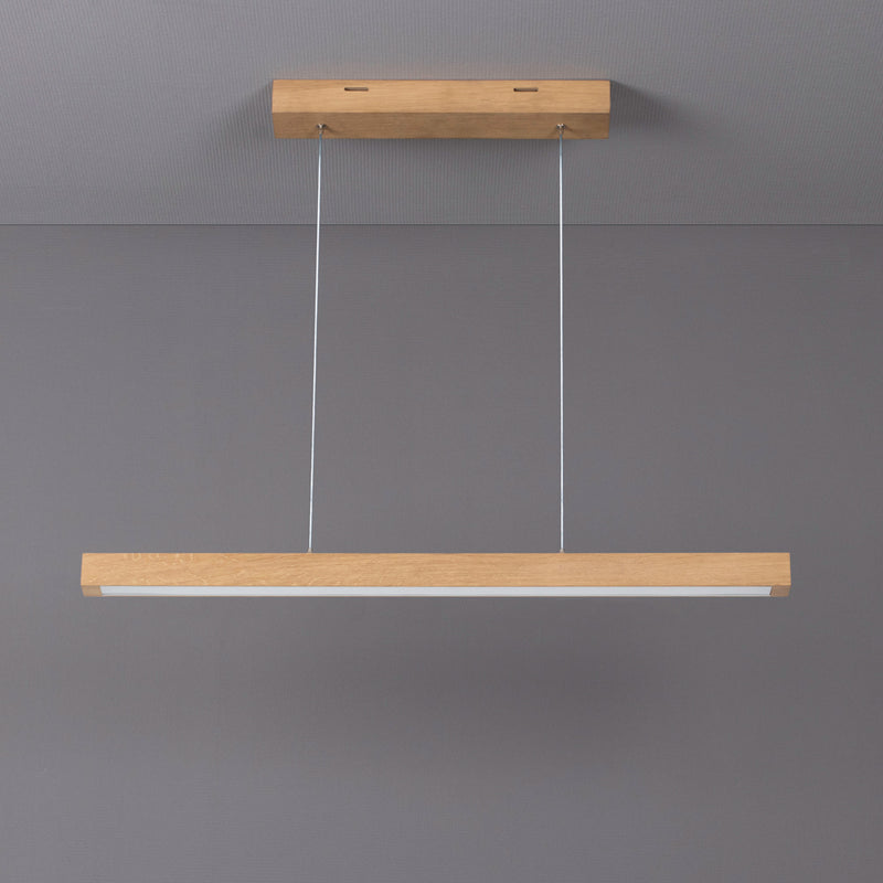 Smal Pendant Lamp 2xLED 24V Integrated 22.5W Oiled Oak/Transparent/Touch Dimmer