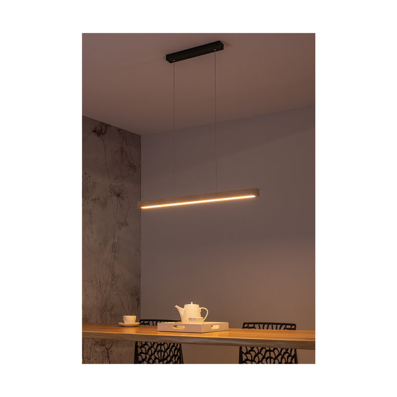 Smal Single Pendant Lamp 2xLED 24V Integrated, 28.5W Oiled Oak/Touch Dimmer