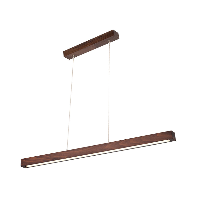 Smal Single Pendant Lamp 2xLED 24V Integrated, 28.5W Walnut/Touch Dimmer