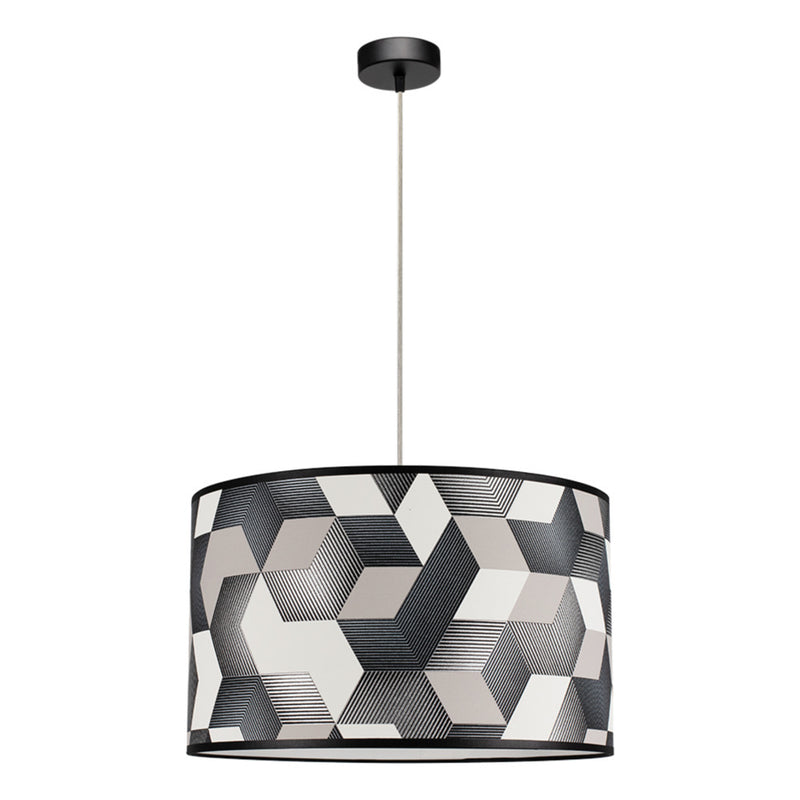 Espacio Pendant Lamp 1xE27 Max.60W Oiled Oak/Transparent PVC/Multicolor