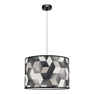 Espacio Pendant Lamp 1xE27 Max.60W Black/Transparent PVC/Multicolor