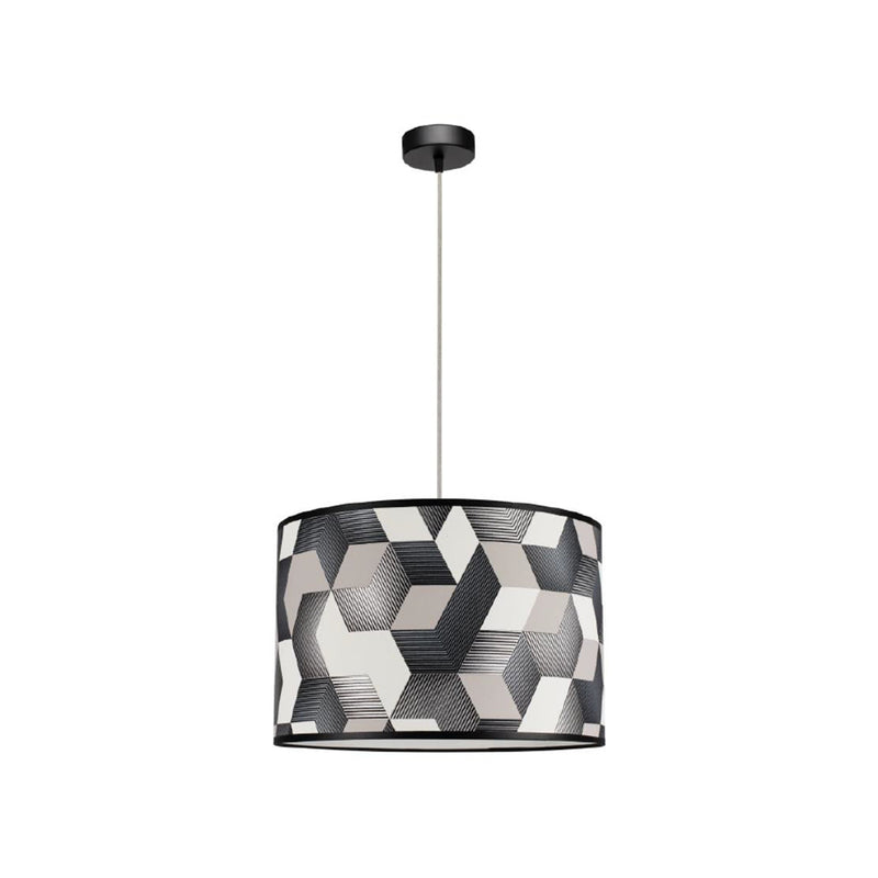 Espacio Pendant Lamp 1xE27 Max.60W Black/Transparent PVC/Multicolor