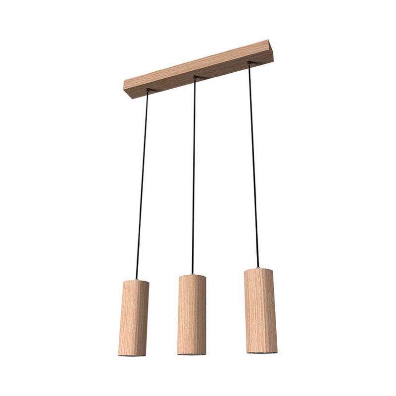 Pipe Pendant Lamp Incl. 3xGU10 LED 5W Oiled Oak/Dark Grey