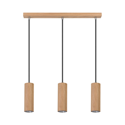 Pipe Pendant Lamp Incl. 3xGU10 LED 5W Oiled Oak/Dark Grey