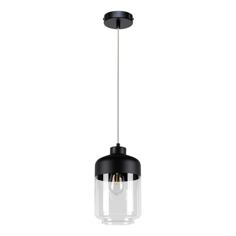 Amaretto Pendant 1xE27 Max.60W Black/Transparent PVC/Black/Transparent