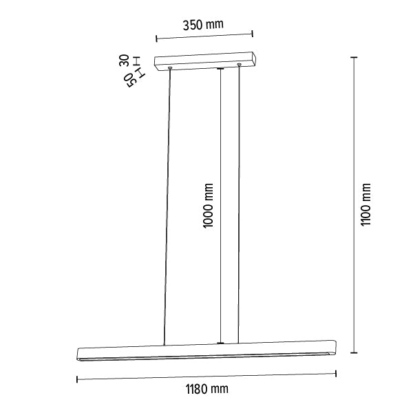 Lampada da binario Britop Lighting Forestier 1L LED 12V, L 118 cm