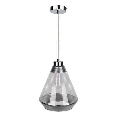 Mistral Pendant 1xE27 Max.60W Chrome/Transparent PVC/Silver/Transparent