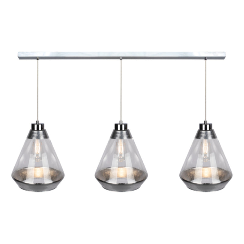 Mistral Pendant 1xE27 Max.60W Chrome/Transparent PVC/Silver/Transparent