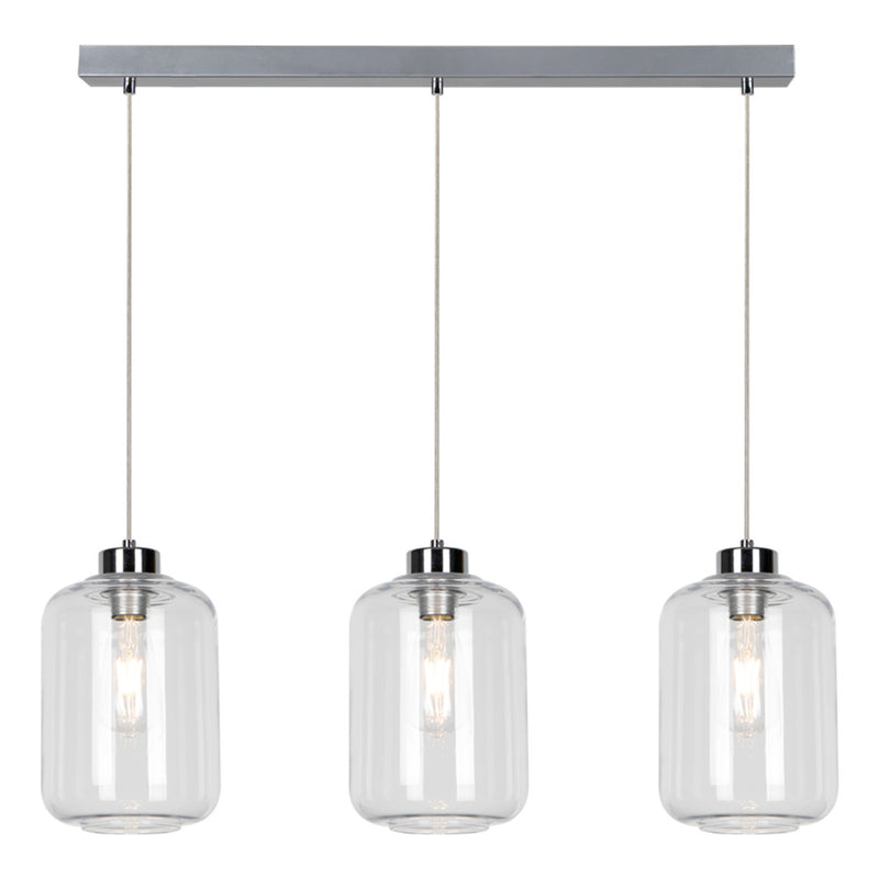 Tarro Pendant 1xE27 Max.60W Chrome/Transparent PVC/Transparent