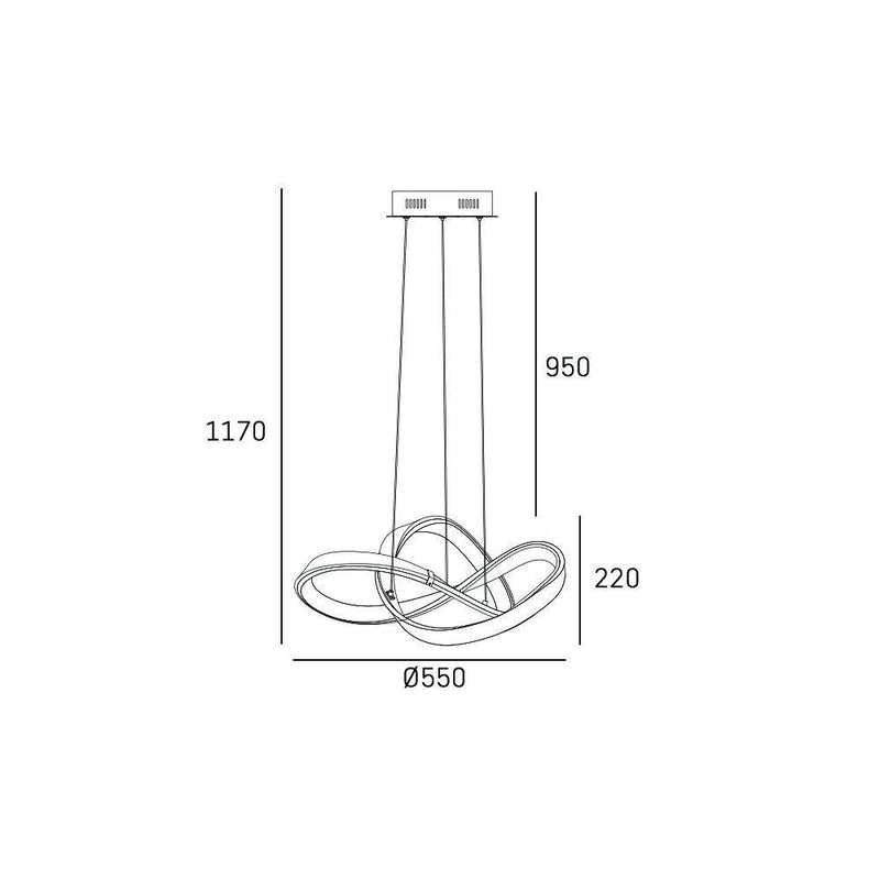 CosmoLight TOKYO 1L pendant lamp LED, D 55cm