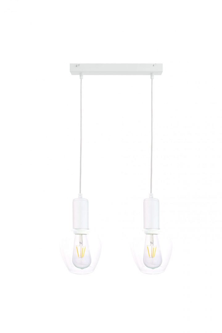 Keter Lighting Verre 2L linear suspension pendant lamp E27 H 120.0cm