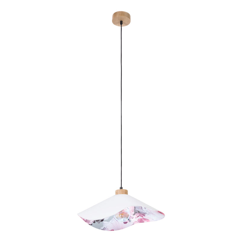 Hattu Floral Pendant 1xE27 Max.40W Oiled Oak/Black/White-Multicolor