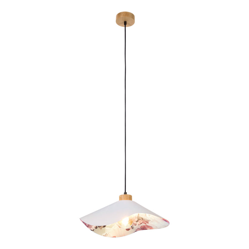 Hattu Floral Pendant 1xE27 Max.40W Oiled Oak/Black/Black-Multicolor