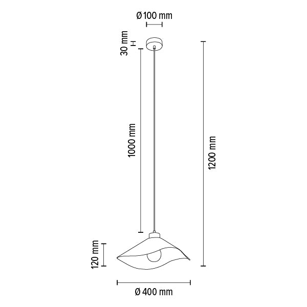 Britop Lighting Hattu Floral 1L pendant lamp E27, D 40-50cm