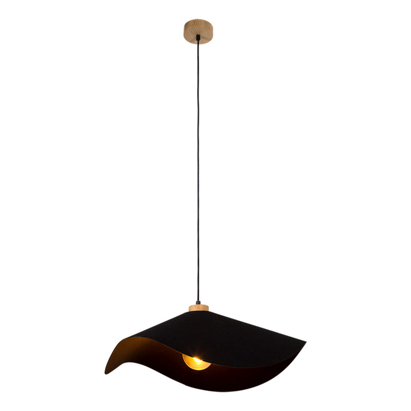 Hattu Pendant Lamp 1xE27 Max.40W Oiled Oak/Black/Black