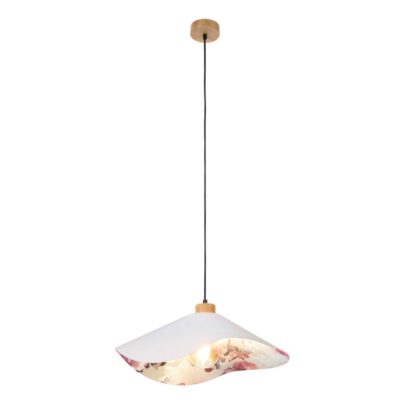 Hattu Floral Pendant 1xE27 Max.40W Oiled Oak/Black/Black-Multicolor