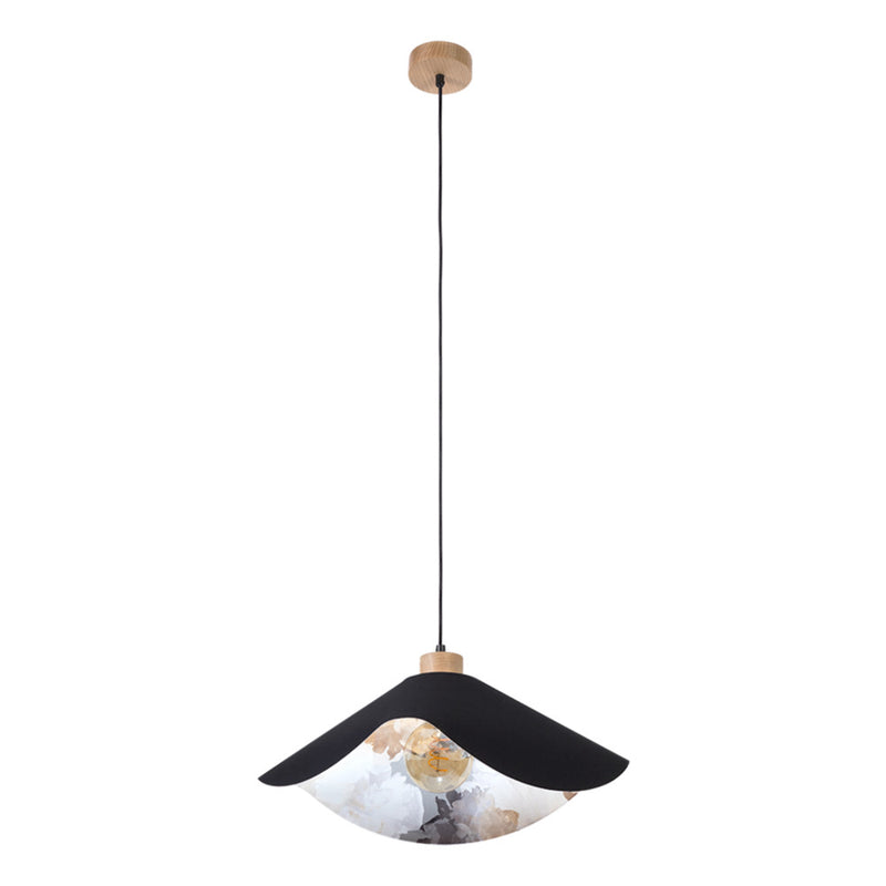 Hattu Pendant Lamp 1xE27 Max.40W Oiled Oak/Black/Pink