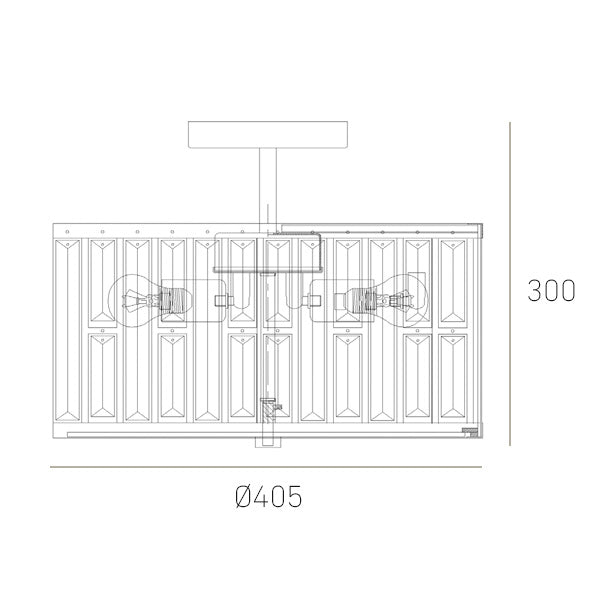 CosmoLight KYIV 3L ceiling lamp E27, D 40cm