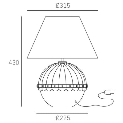 CosmoLight PRALINES 1L table lamp E27, H 43cm