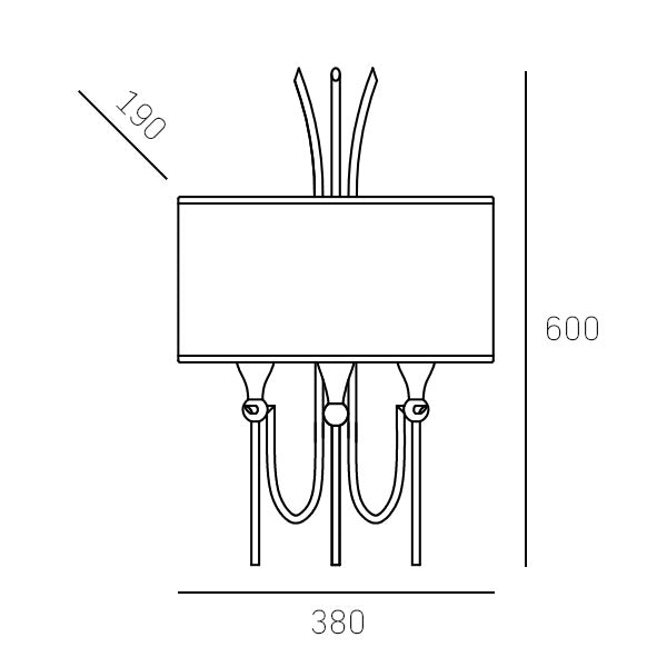 CosmoLight LAS VEGAS 3L washer sconce wall lamp E14