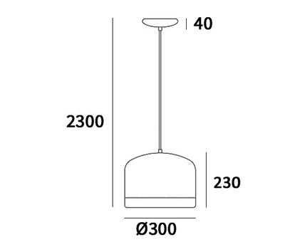 CosmoLight TRONDHEIM 1L pendant lamp E27, D 39cm