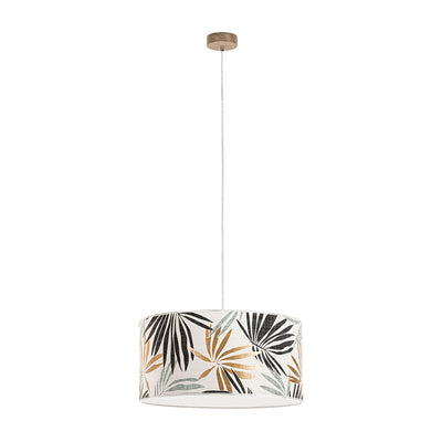 Hoja Pendant Lamp 1xE27 Max.60W Oiled Oak/Transparent PVC/Multicolor