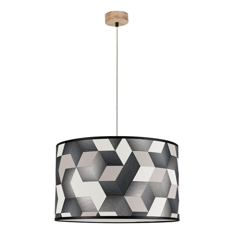 Espacio Pendant Lamp 2xE27 Max. 40W Black/Transparent PVC/Multicolor