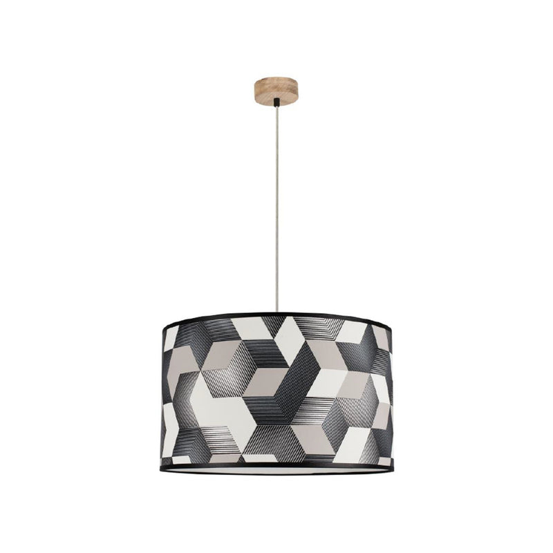 Espacio Pendant Lamp 2xE27 Max. 40W Black/Transparent PVC/Multicolor