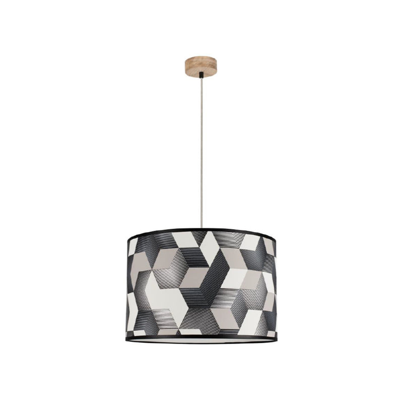 Espacio Pendant Lamp 1xE27 Max.60W Black/Transparent PVC/Multicolor