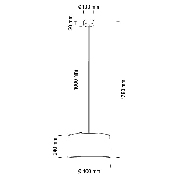 Britop Lighting Punto 1L lámpara colgante E27, P 40-50cm