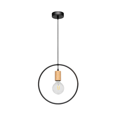 Carsten Wood Pendant 1xE27 Max.60W Oiled Oak/Black