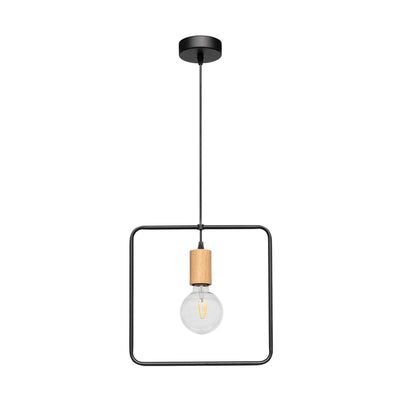 Carsten Wood Pendant 1xE27 Max.60W Oiled Oak/Black