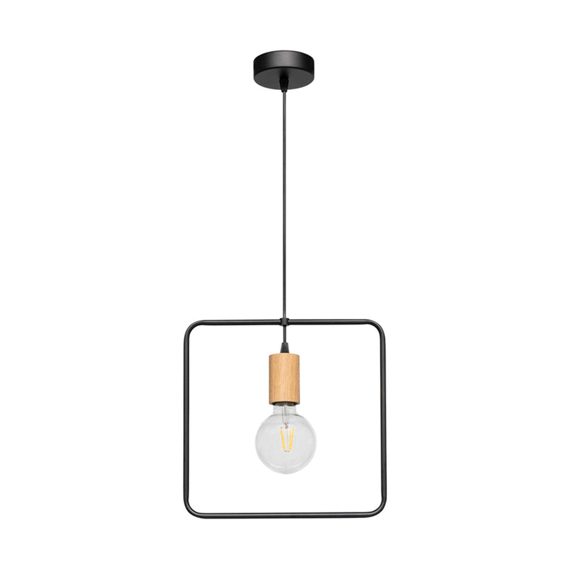 Carsten Wood Pendant 1xE27 Max.60W Oiled Oak/Black