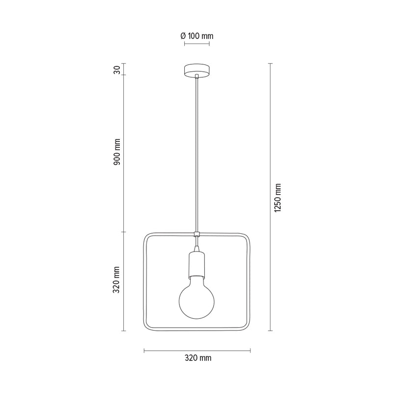 Carsten Wood Pendant 1xE27 Max.60W Oiled Oak/Black