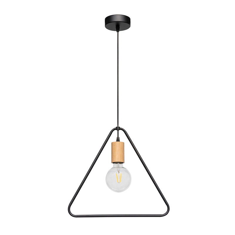 Carsten Wood Pendant 1xE27 Max.60W Oiled Oak/Black