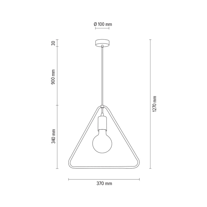 Carsten Wood Pendant 1xE27 Max.60W Oiled Oak/Black