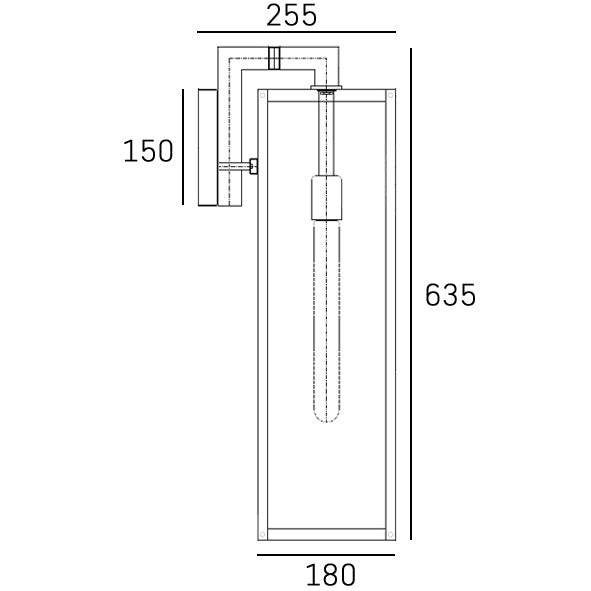 CosmoLight KYOTO 1L outdoor wall lamp E27, H 63cm