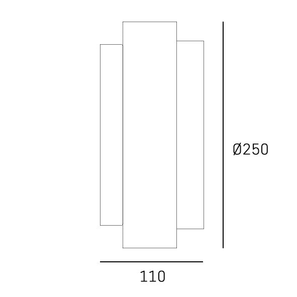 CosmoLight COBURG 2L washer sconce wall lamp E14, D 25cm