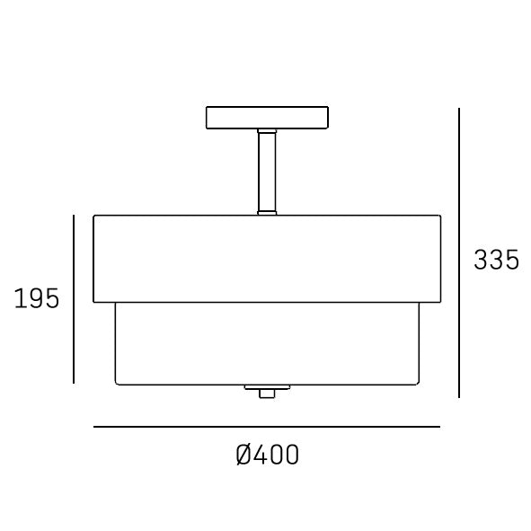 CosmoLight CORK 3L ceiling lamp E27, D 40cm
