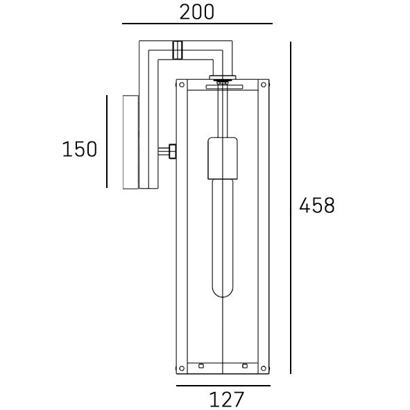 CosmoLight KYOTO 1L outdoor wall lamp E27, H 45cm