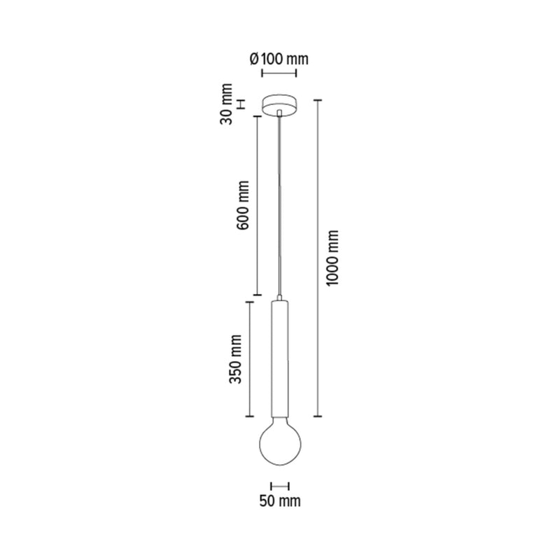 Lampada a sospensione Britop Lighting Barrel 1L E27